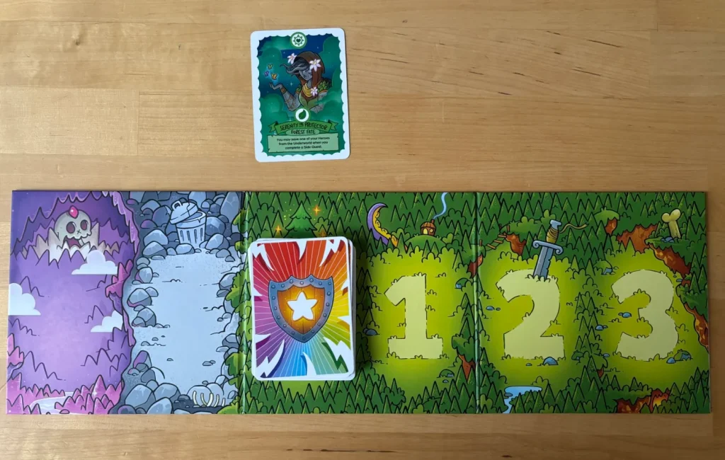 Hero Slam - board setup for solo mode